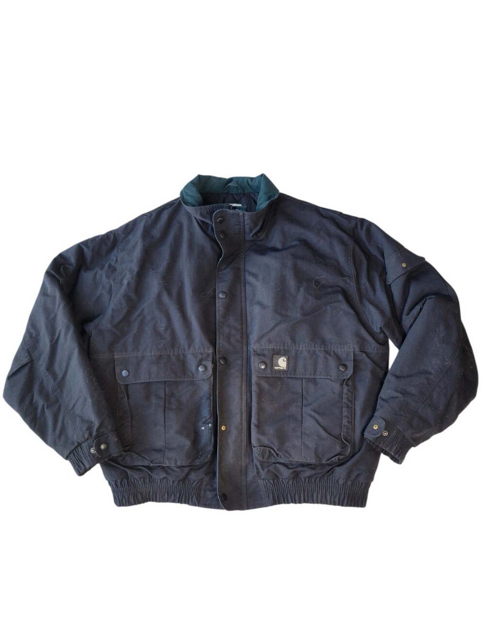 Carhartt Vintage Jacket Blizzard Workshield Coat Quilt Lined Men's XL Black
